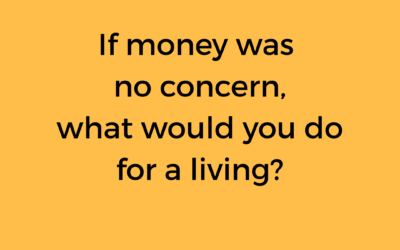 If Money was No Concern, What Would You Do for a Living?